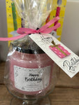 Birthday Gift Candle Champagne Wishes
