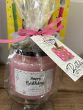 Birthday Gift Candle Champagne Wishes